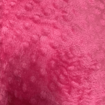 Tecido Malha Coral Fleece Dots Rosa Choque