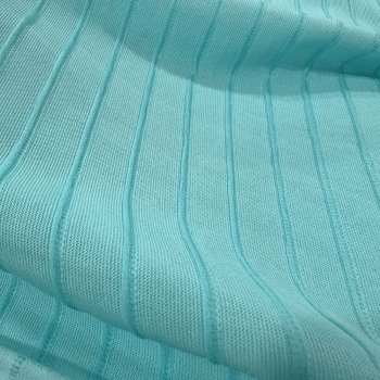 Tecido Malha Diversa Listras Azul Turquesa - Empório dos Tecidos 