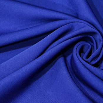 Tecido Crepe New Look Liso Azul Royal - Empório dos Tecidos 
