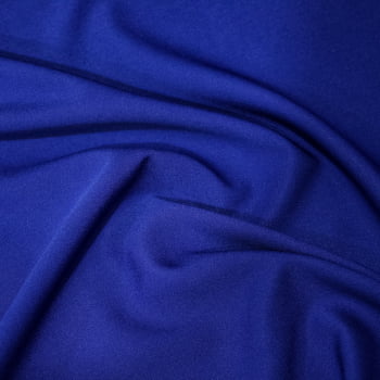 Tecido Crepe New Look Liso Azul Royal - Empório dos Tecidos 