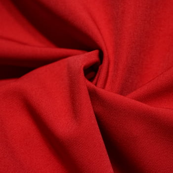 Tecido Crepe New Look Liso Vermelho - Empório dos Tecidos 