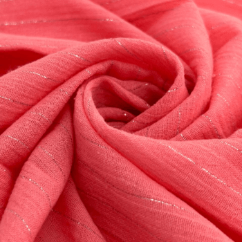 Tecido Crepe Algodão Rosa Chiclete