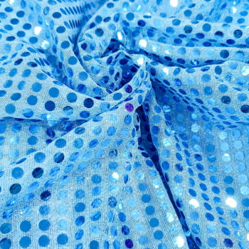 Tecido Paetê Fantasia Azul Céu - Empório dos Tecidos 