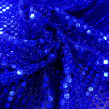 Tecido Paetê Fantasia Azul Royal - Empório dos Tecidos 