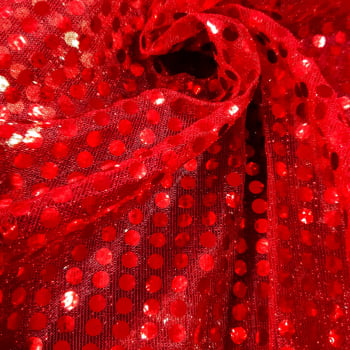 Tecido Paetê Fantasia Vermelho - Empório dos Tecidos 