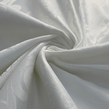 Tecido Jacquard Arabesco Branco - Empório dos Tecidos 