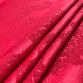 Tecido Jacquard Arabesco Vermelho