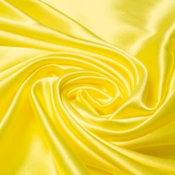 Tecido Cetim Charmousse Amarelo - Empório dos Tecidos 