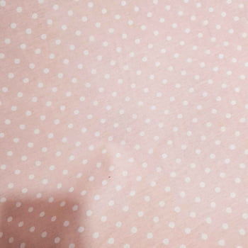 Tecido Percal Estampado Poá Rosa com Bolinhas Brancas - Empório dos Tecidos 