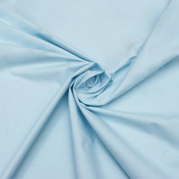 Tecido Percal Liso Azul Bebê 180 Fios - Empório dos Tecidos 