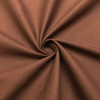 Tecido Tricoline Peripam Lisa Cor Chocolate - Empório dos Tecidos 