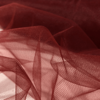 Tecido Tule Ilusion Segunda Pele Vermelho Bordô - Empório dos Tecidos 