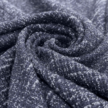 Tecido Tweed de Malha Fundo Azul Noite