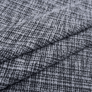 Tecido Tweed de Malha Fundo Cinza - Empório dos Tecidos 