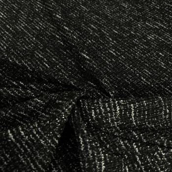 Tecido Tweed de Malha Fundo Preto