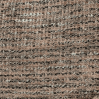 Tecido Tweed de Malha Fundo Rosê