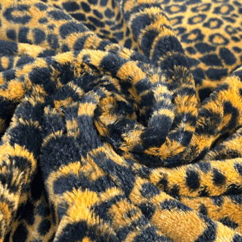 Tecido Tweed Plano Animal Print Fundo Amarelado