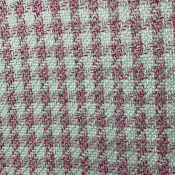 Tecido Tweed Plano Rosa com Branco