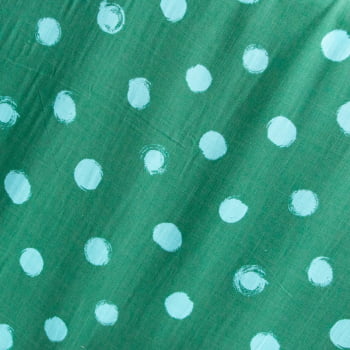 Tecido Viscolinho Poá Dots Verde