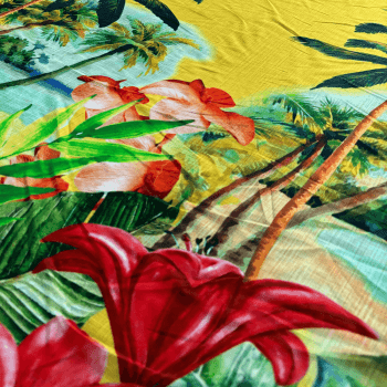 Tecido Viscose Floral Tropical