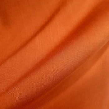 Tecido Viscolinho Liso Laranja Terracota - Empório dos Tecidos 