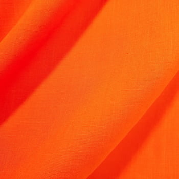 Tecido Viscolinho Liso Laranja Tangerina - Empório dos Tecidos 