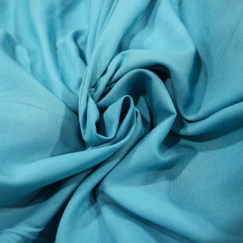 Tecido Viscose Lisa Azul Piscina - Empório dos Tecidos 