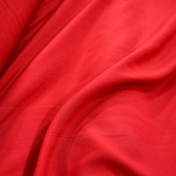 Tecido Viscose Lisa Vermelho Puro  - Empório dos Tecidos 