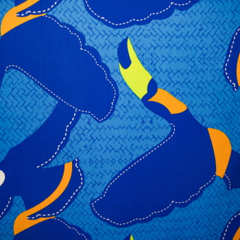 Tecido Viscose Prime Estampada Tucano em Azul