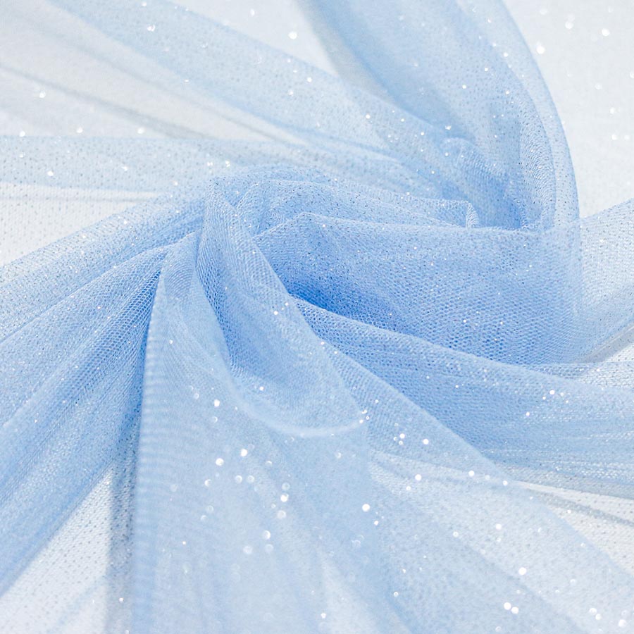 Tecido Tule Glitter Azul Serenity - Empório dos Tecidos 