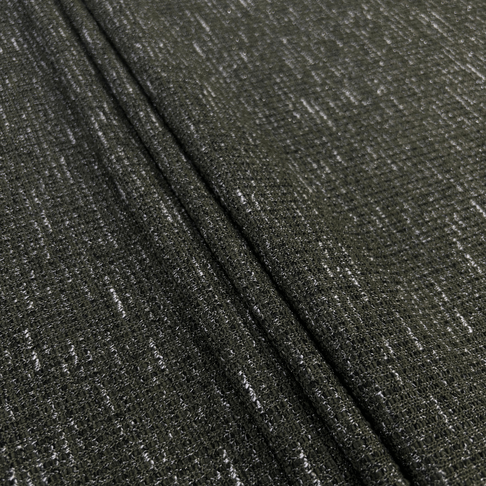 Tecido Tweed de Malha Fundo Verde Militar - Empório dos Tecidos 