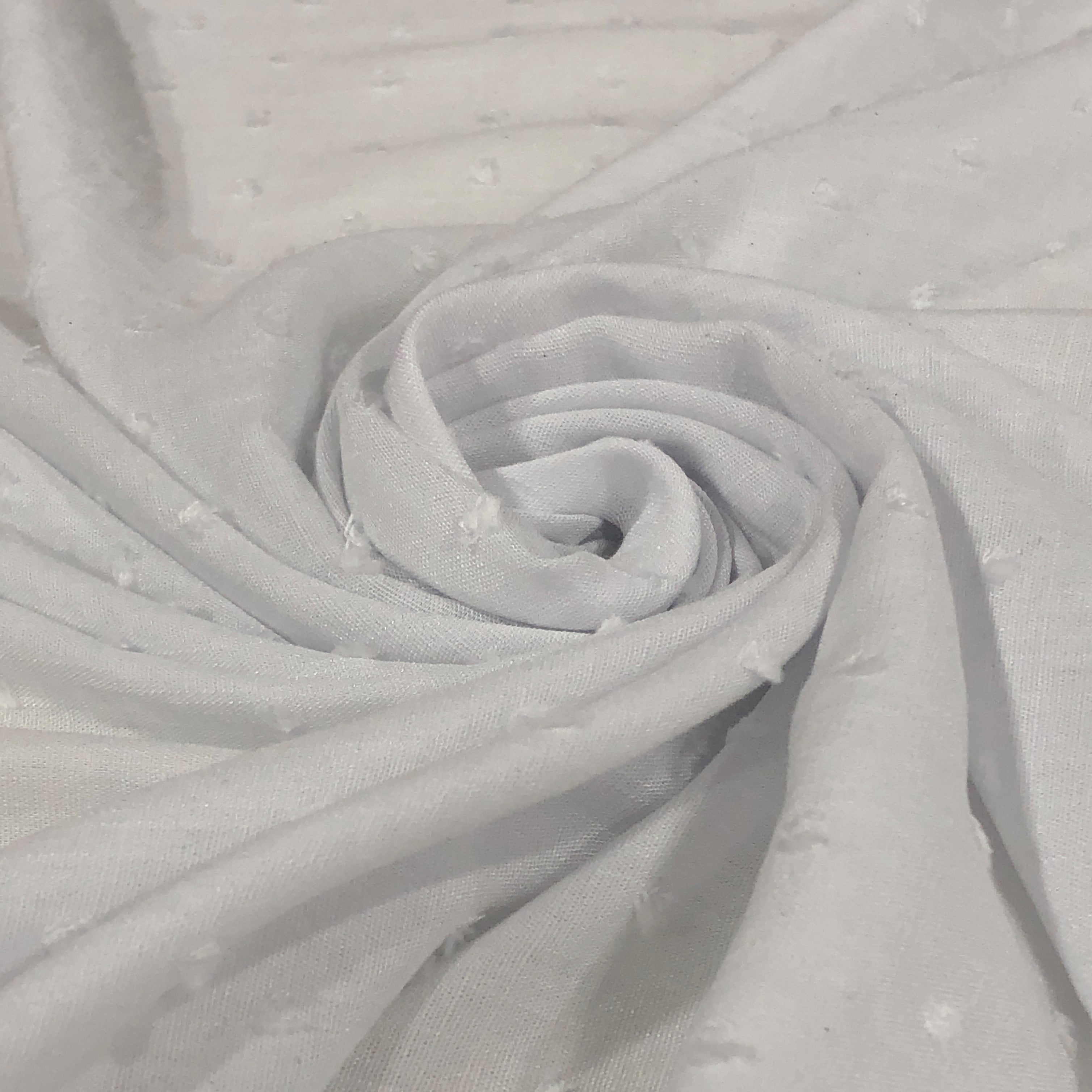 Tecido Viscolinho Textura Poá Prometi Branco  - Empório dos Tecidos 